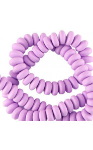 Polymer beads rondelle 7mm - Lavender purple